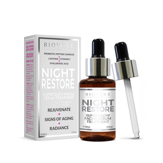 Biovène Night Restore Super Glow Facial Serum Treatment 30ml