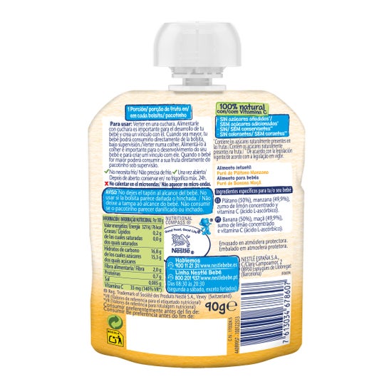 Nestle Naturnes Banana Og Apple 90g