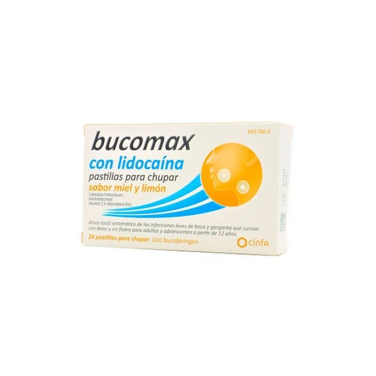 Bucomax Pastillas Lidocaina Miel-Limón 24uds