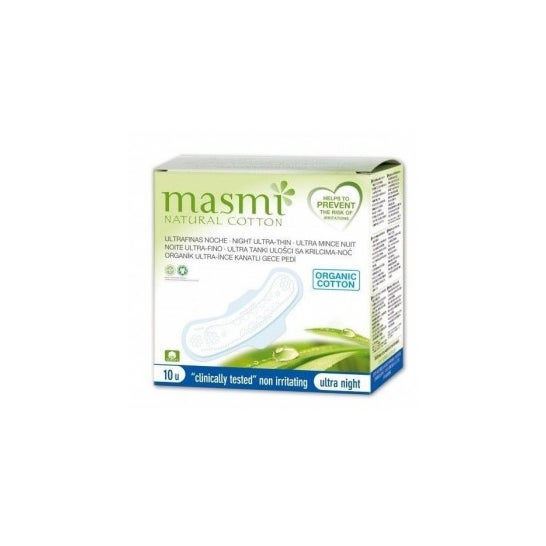 Masmi Compresas Ultrafinas Noche Con Alas 10 ud