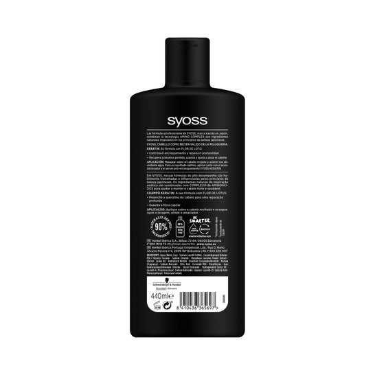 Syoss Keratin Shampoo Capelli Crespi E Secchi 440ml