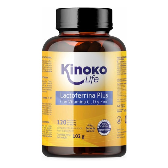 Kinoko Life Lactoferrina Plus con Vitamina C D y Zinc 120caps