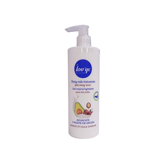 Lovyc Body Milk Hidratante Aguacate Argan Piel Muy Seca 400ml