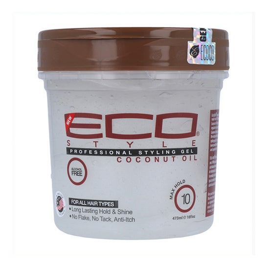 Eco Styler Gel Fijador Aceite Coco Sin Alcohol Fuerte 473ml
