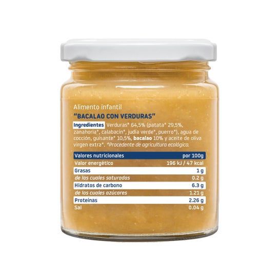 Smileat Tarrito Ecológico de Bacalao Verduras 230 g