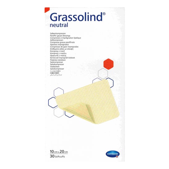 Grassolind Compressa com Vaselina 10x20cm 30 Unidades