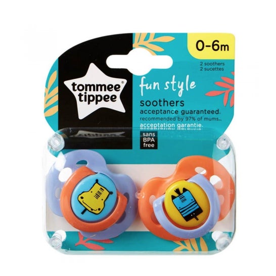 Tommee-tippee Chupete Fun Style 0-6m 2uds