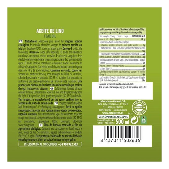 Naturgreen Organic Linseed Oil 500 ml Naturgreen Organic Linseed Oil 500 ml