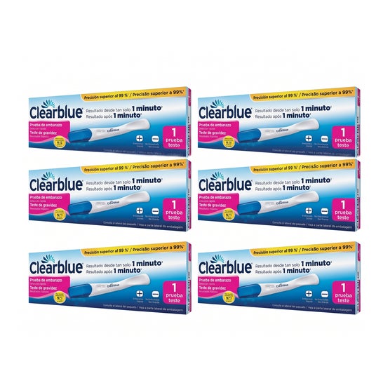 Clearblue Pack Prueba de embarazo 1 minuto 6 Pruebas