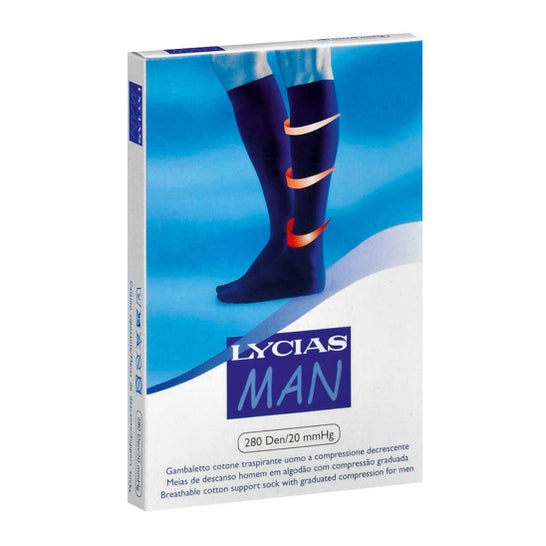 Lycias Man Media 280Den Azul Talla 1 1 Par