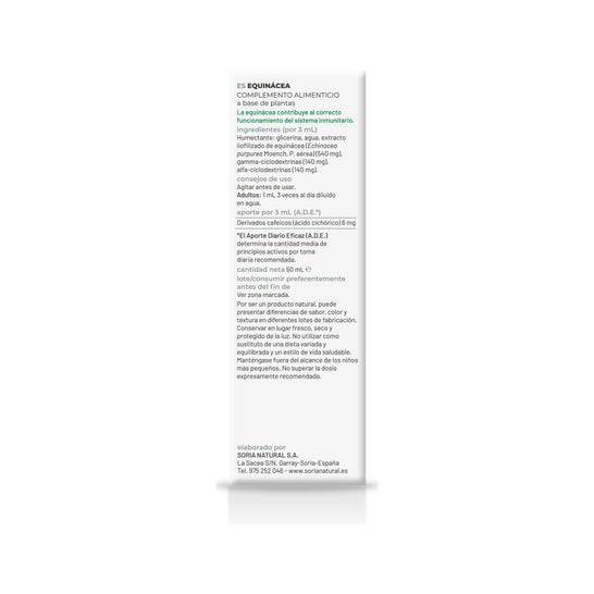 Soria Natural Echinacea Extract 50ml