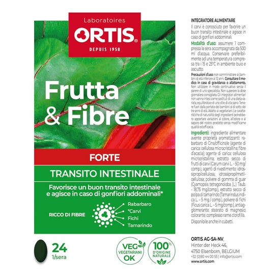 Ortis Frutta e fibre Forte 24 Compresse