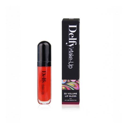Delfy Lip Gloss 3D Volume Effect Color Red Rose 7ml