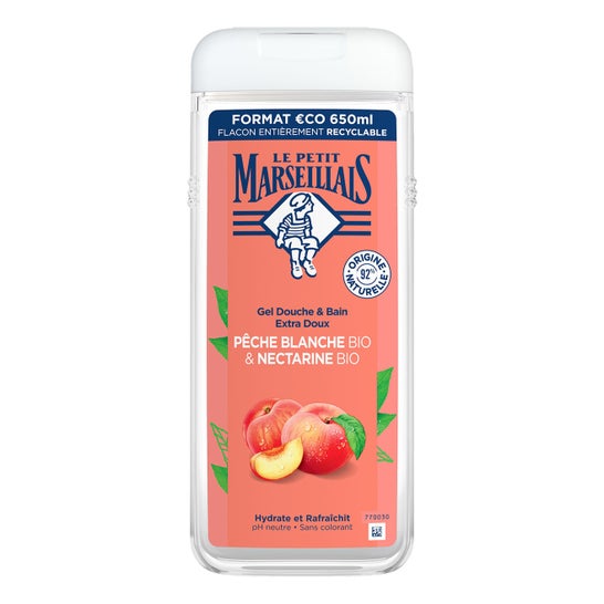 Le Petit Marseillais Gel Baño Melocotón y Nectarina BIO 650ml