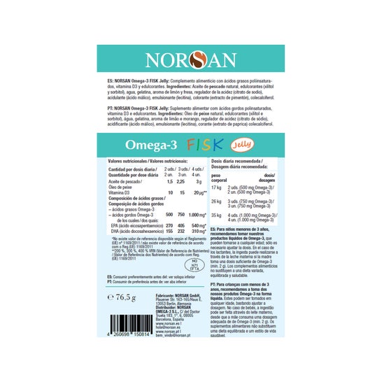 Norsan Omega-3 Fisk Jelly 45 gominolas