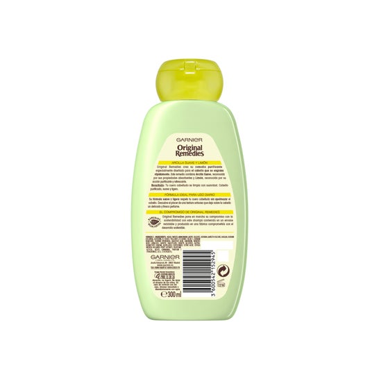 Garnier Original Remedies Champú Arcilla y Limón 300ml