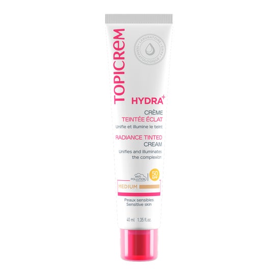 Topicrem HYDRA+ Crema Tintada Color Medio SPF50 40ml