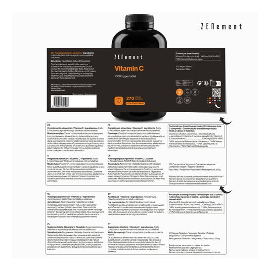 Zenement Vitamina C 1000 mg 270 comp