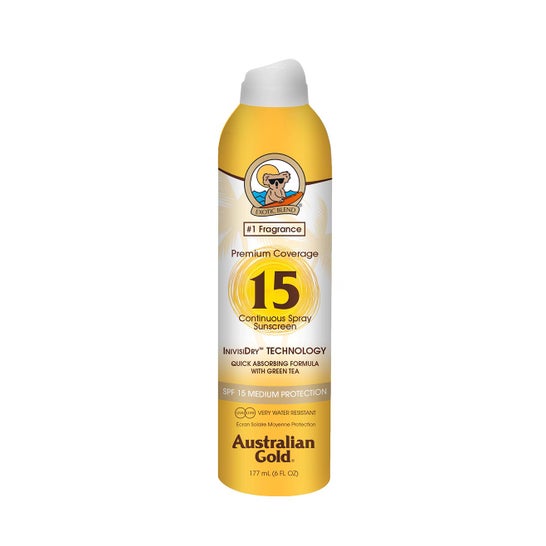 Australian Gold Premium Coverage SPF15 kontinuerlig spray 177 ml