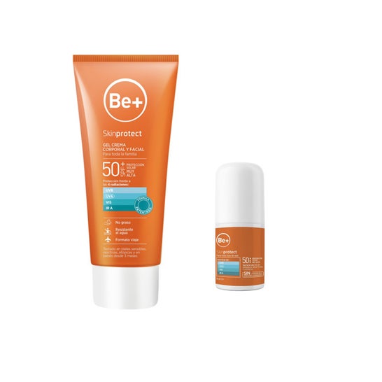 Be+ Pack Krem ochronny Spf50 200ml + Roll-On Spf50+ 40ml