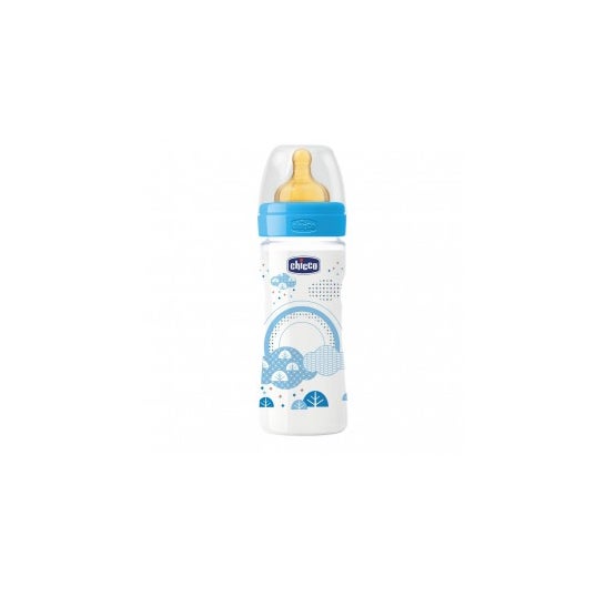 Chicco® Biberón Plástico Boca Ancha Flujo Regulable 2 M+ 250 ml