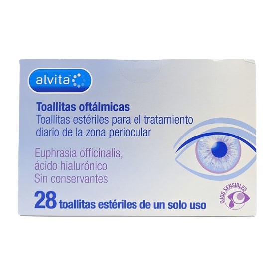 Alvita oftalmiske vådservietter 28 stk