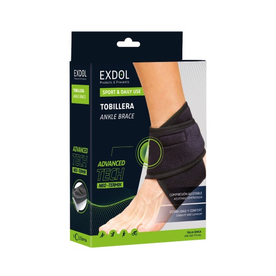 Exdol Tobillera Neopreno Talla Única Color Negro EXDOL,