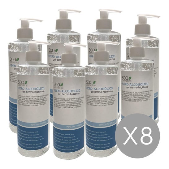 500 Kosmetyki Hydrohigieniczny żel ręczny z Aloe Vera 8x400ml