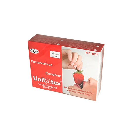 Unilatex Condoms Red & Strawberry 144pcs