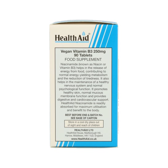 HealthAid Vitamina B3 (Niacinamida) 250 mg 90 comp