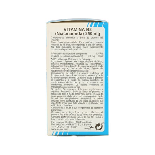 HealthAid Vitamina B3 (Niacinamida) 250 mg 90 comp