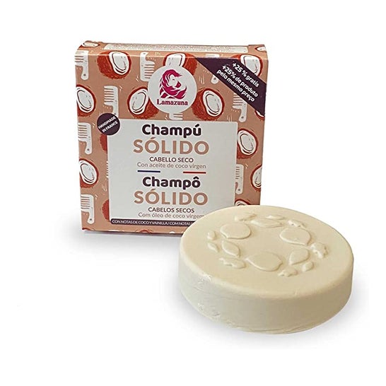 Shampoo Lamazuna Shampoo solido vaniglia e cocco capelli secchi 55g