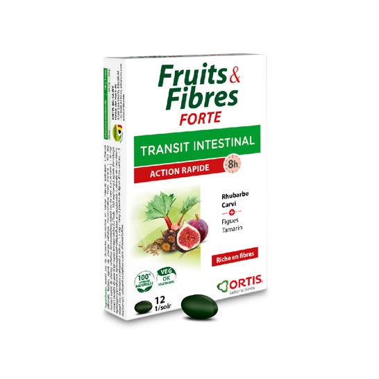 Ortis Fruta Y Fibra Forte Transito Intestinal Accion Rapida 12 Comp