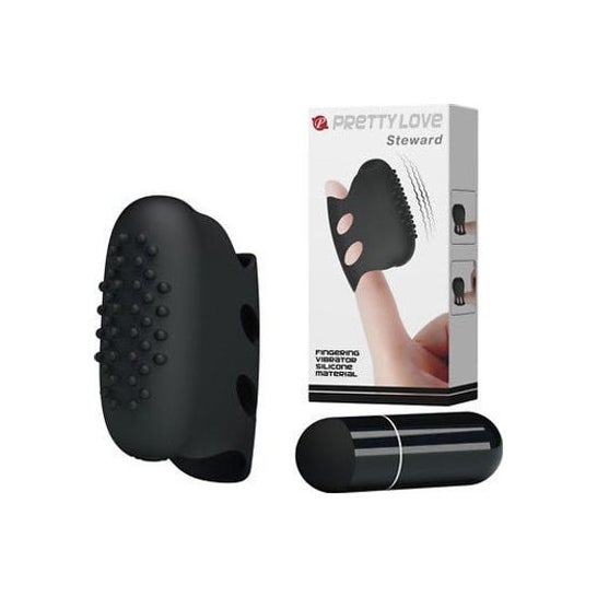 Mooie Liefde Vingerhoedje vibrator Steward zwart 1pc