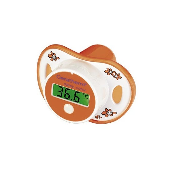 Geratherm digitale thermometer oranje fopspeen