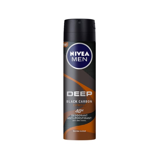 Nivea Men Deep Black Carbón Espresso Desodorante Spray 150ml