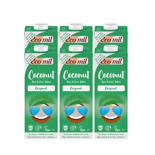Ecomil Pack Bebida de Coco con Agave Bio 6x1L