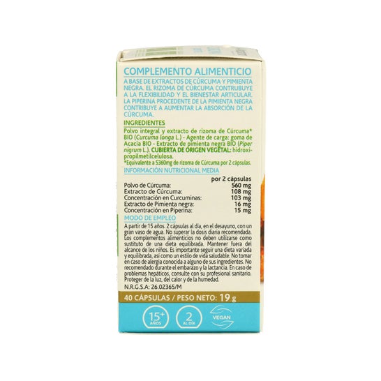 Arkopharma Arkocápsulas Cúrcuma Piperina 40caps