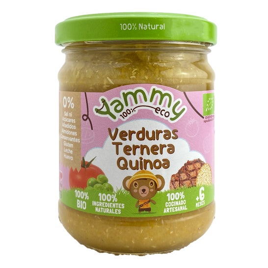 Yammy Potito Verduras Ternera Quinoa 6M 195g