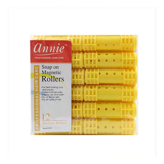 Annie Rolos Mag Yellow Rolls 1223 Medium 12pcs