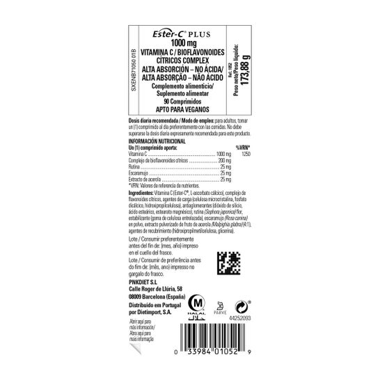 Solgar Ester-C Plus Vitamina C 1000 mg 90 comp