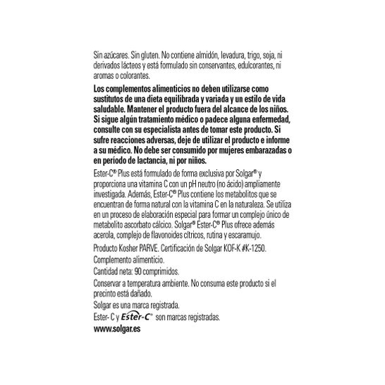Solgar Ester-C Plus Vitamina C 1000 mg 90 comp
