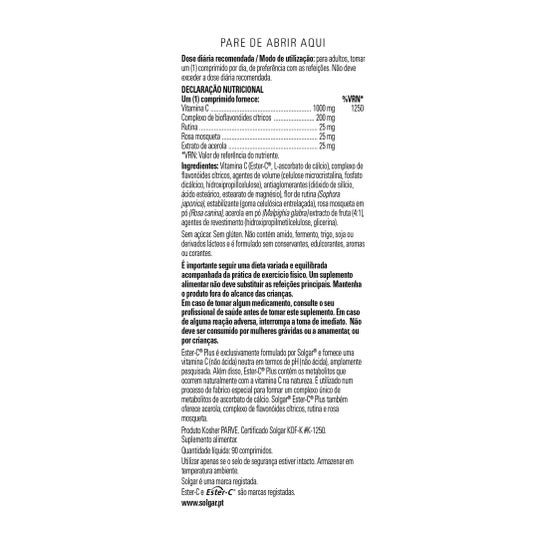 Solgar Ester-C Plus Vitamina C 1000 mg 90 comp