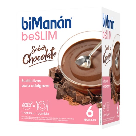 biManán® beSlim Natillas Sabor Chocolate 6uds