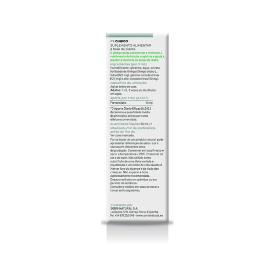 Soria Natural Ginkgo Extracto 50ml