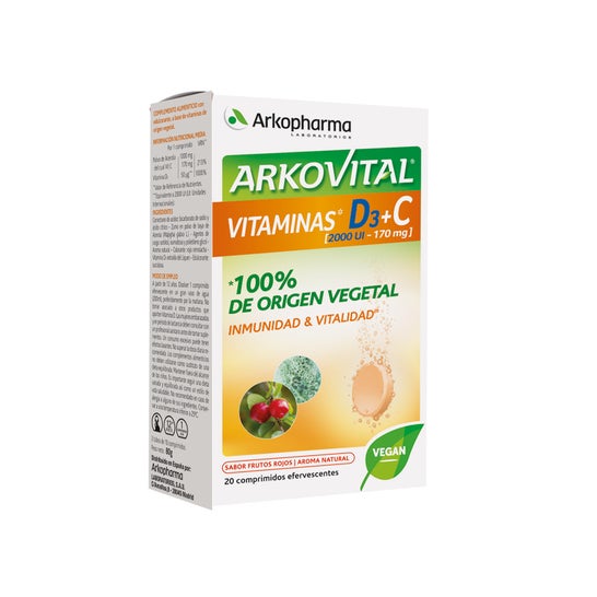 Arkovital Vitamine D3 + C Effervescent 20 tabs