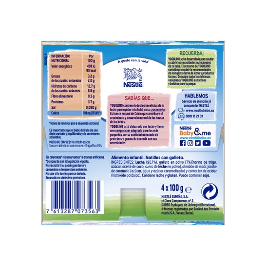 Nestlé Yogolino Galleta 6 4x100g