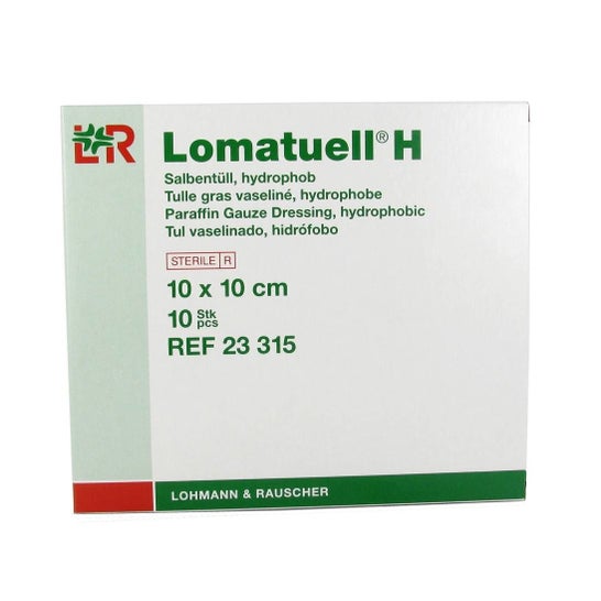 Lohmann Lomatuell H Tüll Gras 10 X 10 cm Box mit 10 Stück
