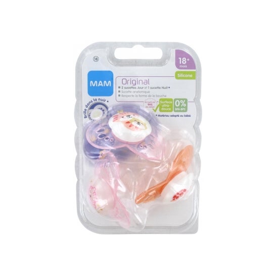 Mam Succette Original 18+ Months Silicone Girl 3uts