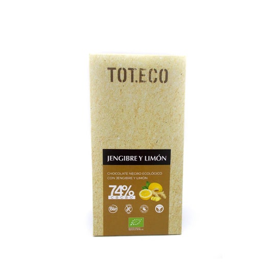 Toteco Chocolate Negro 75% Jengibre Limón Bio 100g